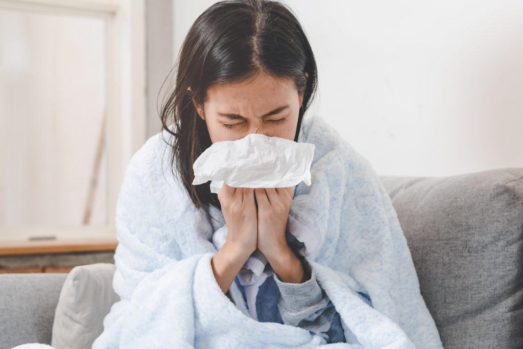 sick person common cold antibiotics resistance