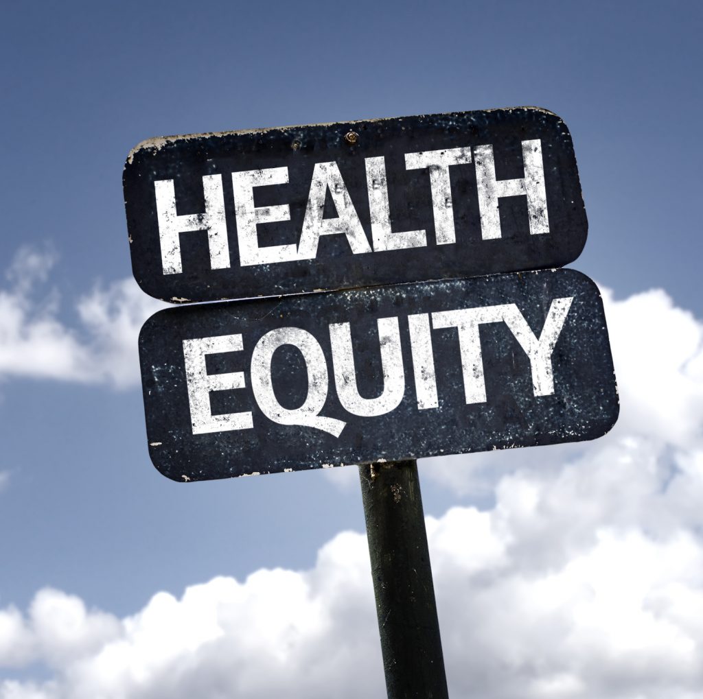 sign reads health equity