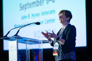 Peggy O'Kane speaks from PCMH Congress Podium